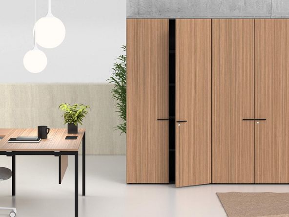 Armoire haute portes battantes Denomics L80/100 H193 P46