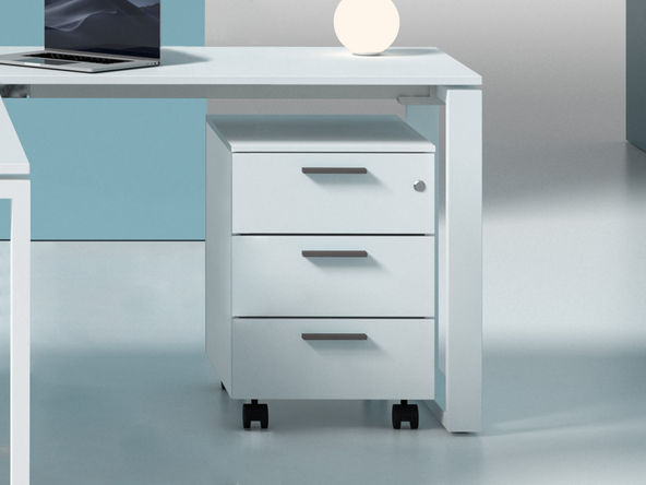 Caisson mobile 3 tiroirs blanc Denomics