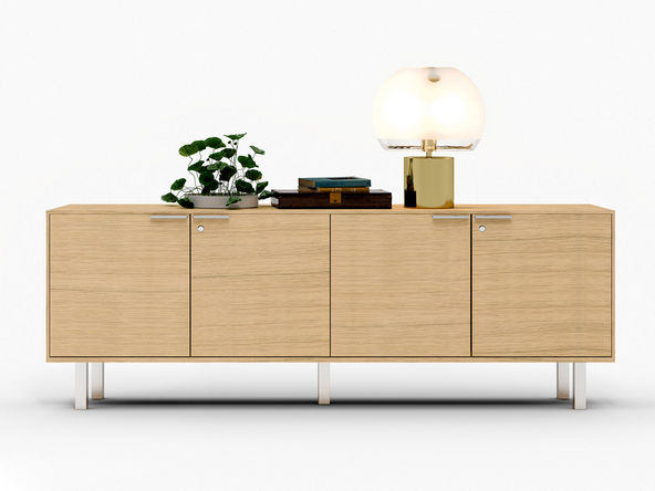 Meuble de service Cadi en placage bois L203 cm