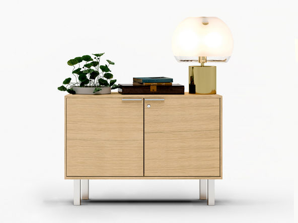 Meuble de service Cadi en placage bois L103 cm