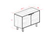 Meuble de service Cadi en placage bois L103 cm