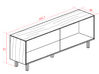Meuble de service Cadi en placage bois L203 cm