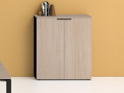 Armoire mi-haute portes battantes Denomics L80/100 H117 P46