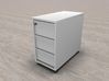 Caisson mobile 3 tiroirs SLIM Carbone