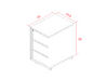 Caisson mobile 3 tiroirs SLIM Carbone