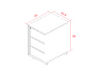 Caisson mobile 3 tiroirs Carbone