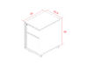 Caisson mobile 2 tiroirs Carbone