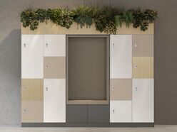 12 casiers de rangement Organiz avec banquette et jardinières