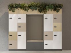 12 casiers de rangement Organiz avec banquette et jardinières