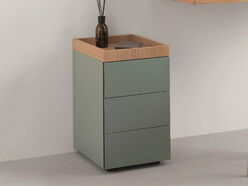 Caisson mobile métallique 3 tiroirs sur roulettes Peddy