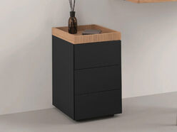 Caisson mobile métallique 3 tiroirs sur roulettes Peddy