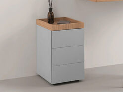 Caisson mobile métallique 3 tiroirs sur roulettes Peddy