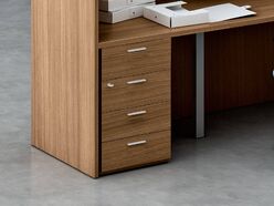 Caisson hauteur bureau sans top pour banque d'accueil Atrium