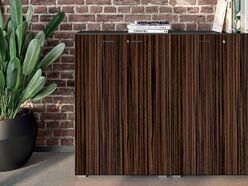 Armoire de direction Etner avec portes et placage bois