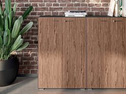 Armoire de direction Etner avec portes et placage bois