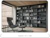 Bibiothèque 6 niches décor bois Libreria
