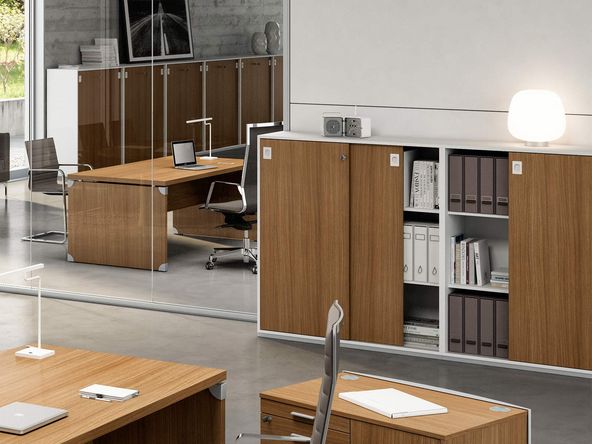 Armoire mi-haute coulissante Etner L120 H131