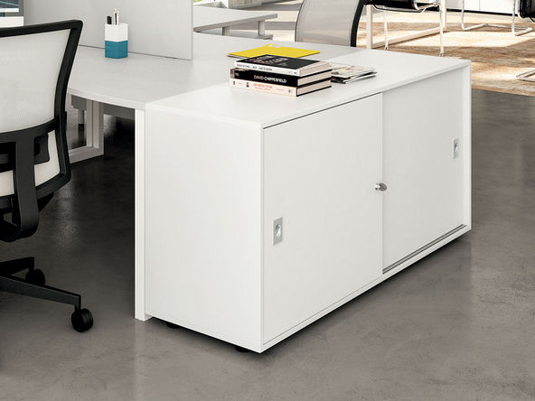 Armoire portes coulissantes hauteur bureau Etner