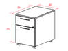 Caisson mobile 2 tiroirs Frezza
