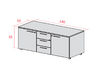 Meuble de service Frezza L140 H55