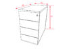 Caisson hauteur bureau pour bureau Harmony