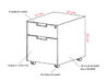 Caisson mobile métallique 2 tiroirs Manufacta