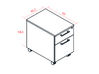 Caisson mobile 2 tiroirs MDD