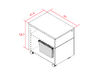Caisson mobile 2 tiroirs façade stratifié brillant MDD