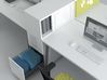Caisson hauteur bureau avec réhausse à rideaux