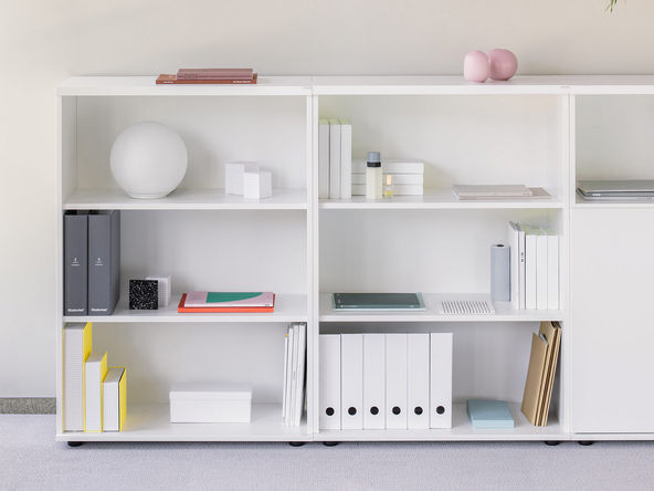 Armoire mi-haute ouverte MDD L80 H113/148