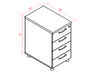 Caisson hauteur bureau MDD