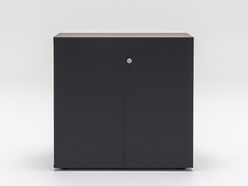 Armoire basse portes battantes Mito stratifié mat
