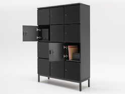 Armoire mi-haute avec niche et tiroirs L180 H170 cm About Office