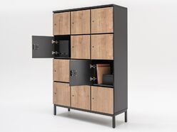 12 casiers de rangement MDD Black Edition