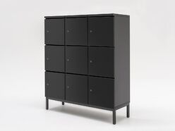 9 casiers de rangement MDD Black Edition