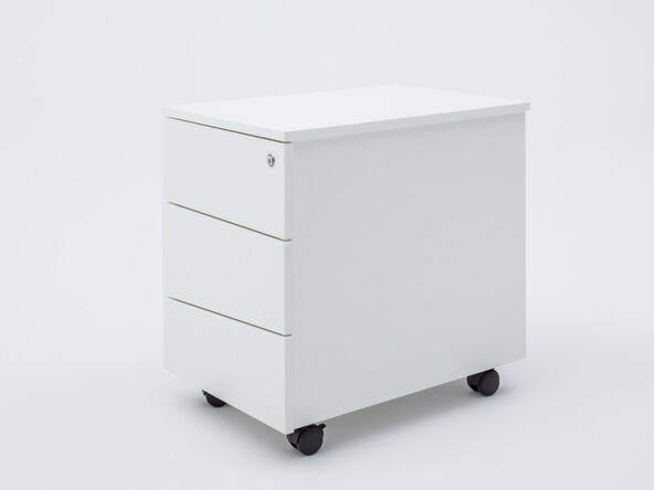 Caisson mobile 3 tiroirs sans poignées MDD