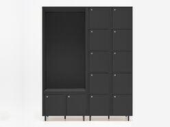 12 casiers de rangement Locker Plus avec banquette