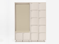 12 casiers de rangement Locker Plus avec banquette