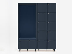12 casiers de rangement Locker Plus avec banquette