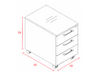Caisson mobile 3 tiroirs MDD