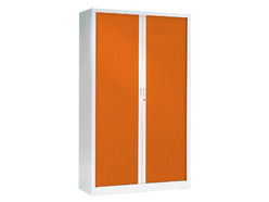 Armoire haute d'atelier à portes battantes 4 étagères L120 x P43,5