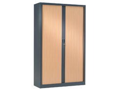 Armoire haute à rideaux GENERIC BOIS H198 L100/120 