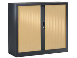 Armoire mi-haute à rideaux GENERIC BOIS
