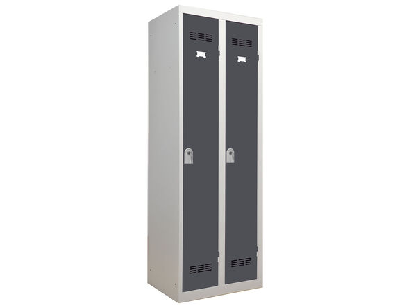 Vestiaire monobloc industrie salissante 2 colonnes 2 cases Vinco