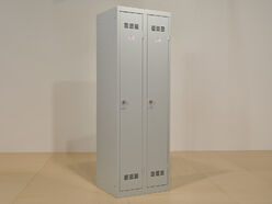 Vestiaire monobloc industrie salissante 2 colonnes 2 cases Vinco