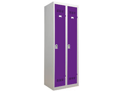 Vestiaire monobloc industrie salissante 2 colonnes 2 cases Vinco