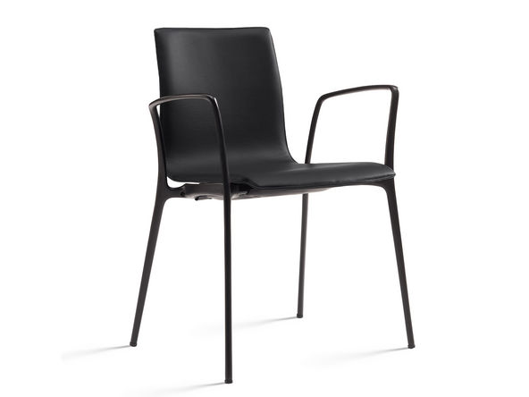 Chaise de réunion Gorka en cuir