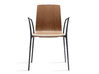 Chaise de réunion Gorka en placage bois