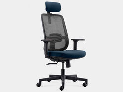 Siège de bureau noir Totto avec têtière
