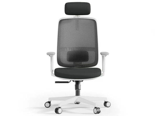 Siège de bureau Totto gris clair avec têtière 